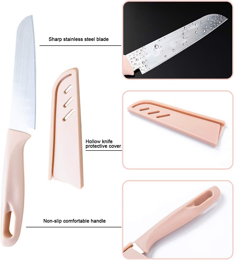 【Final Clearance】Fruit Knife, Sharp and Durable Fruit Knife with Protective Cover, Fruit Knives Small Suitable for Most Types of Vegetables, Fruits and Meat