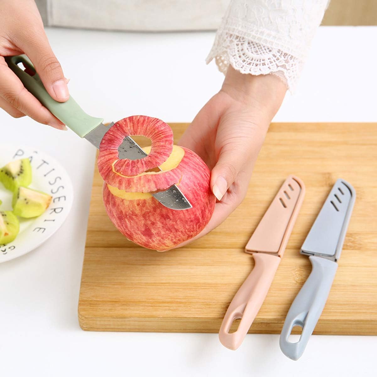 【Final Clearance】Fruit Knife, Sharp and Durable Fruit Knife with Protective Cover, Fruit Knives Small Suitable for Most Types of Vegetables, Fruits and Meat