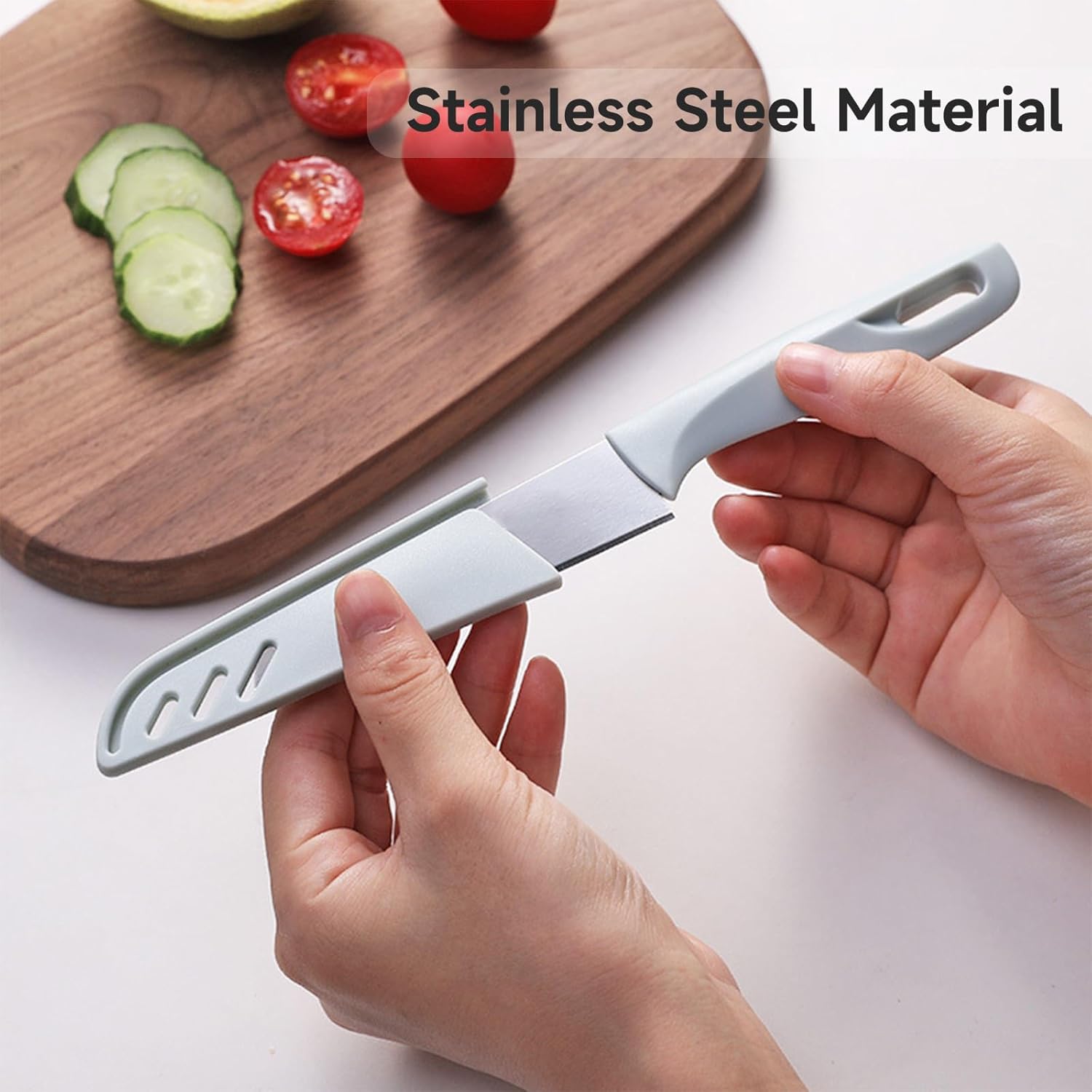 【Final Clearance】Fruit Knife, Sharp and Durable Fruit Knife with Protective Cover, Fruit Knives Small Suitable for Most Types of Vegetables, Fruits and Meat