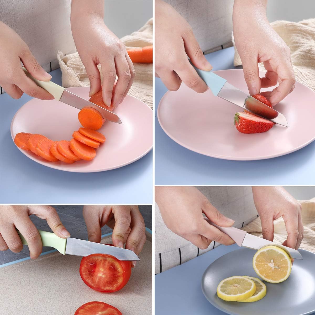 【Final Clearance】Fruit Knife, Sharp and Durable Fruit Knife with Protective Cover, Fruit Knives Small Suitable for Most Types of Vegetables, Fruits and Meat