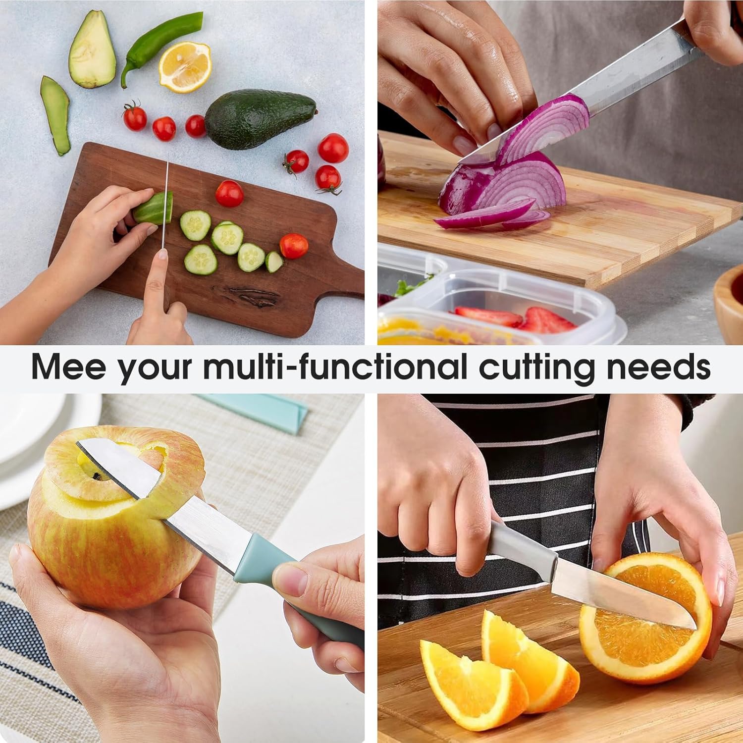 【Final Clearance】Fruit Knife, Sharp and Durable Fruit Knife with Protective Cover, Fruit Knives Small Suitable for Most Types of Vegetables, Fruits and Meat