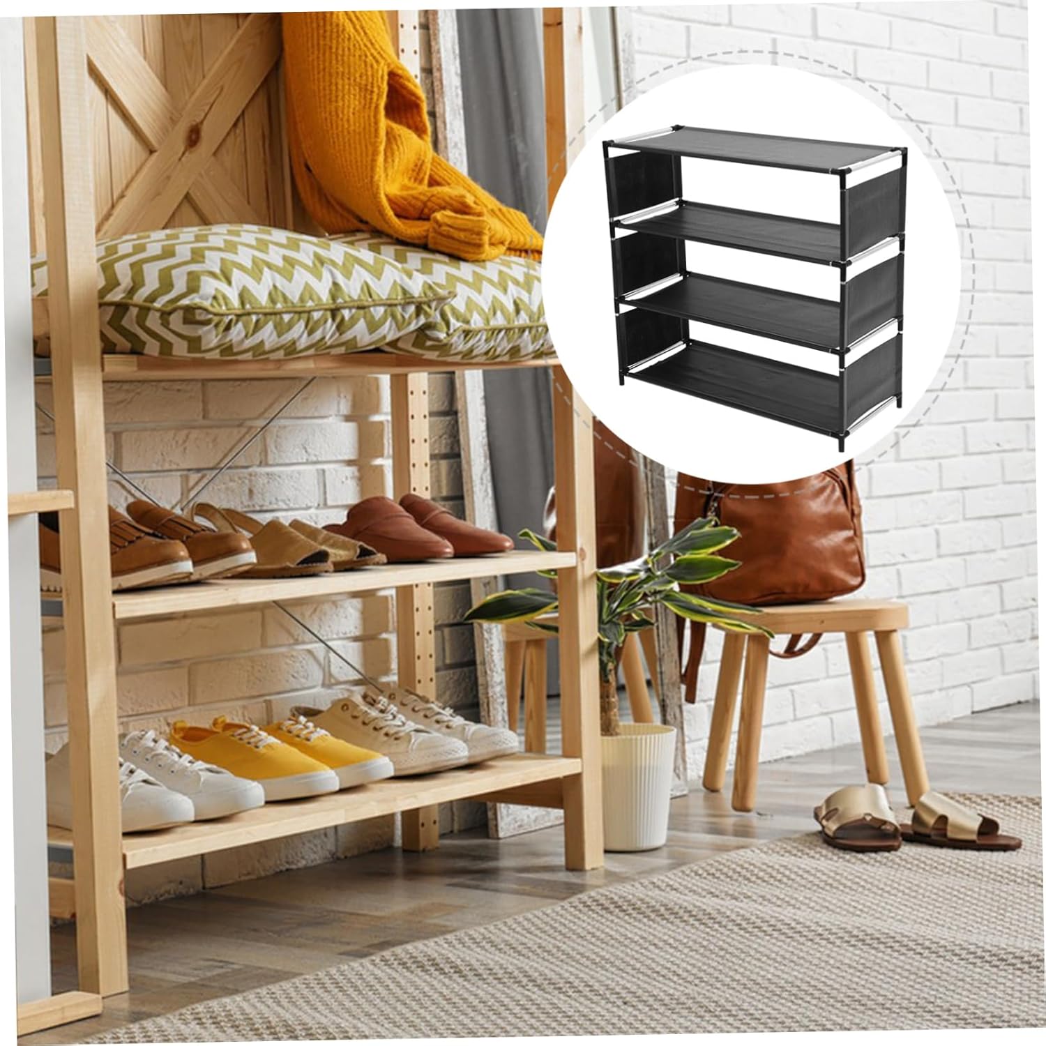 Shoe Rack Organizer for Entryway Space-Saving Design for Efficient Shoe Storage and Easy to Clean for Closets and Living Spaces