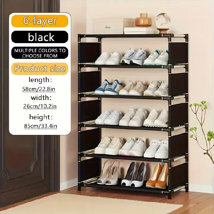 Shoe Rack Organizer for Entryway Space-Saving Design for Efficient Shoe Storage and Easy to Clean for Closets and Living Spaces