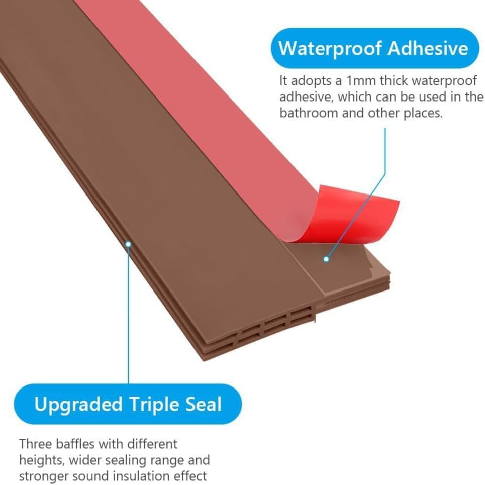 Premium Door Draft Stopper for Bottom of Door,Under Door Noise and Light and Bug Blocker, Under Door Sweep for Exterior & Interior Doors, Door Strip Ideal for Keeping Out Cold