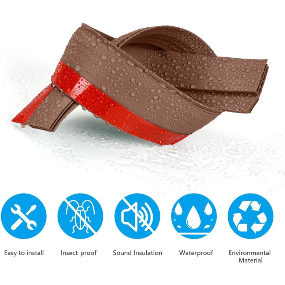 Premium Door Draft Stopper for Bottom of Door,Under Door Noise and Light and Bug Blocker, Under Door Sweep for Exterior & Interior Doors, Door Strip Ideal for Keeping Out Cold