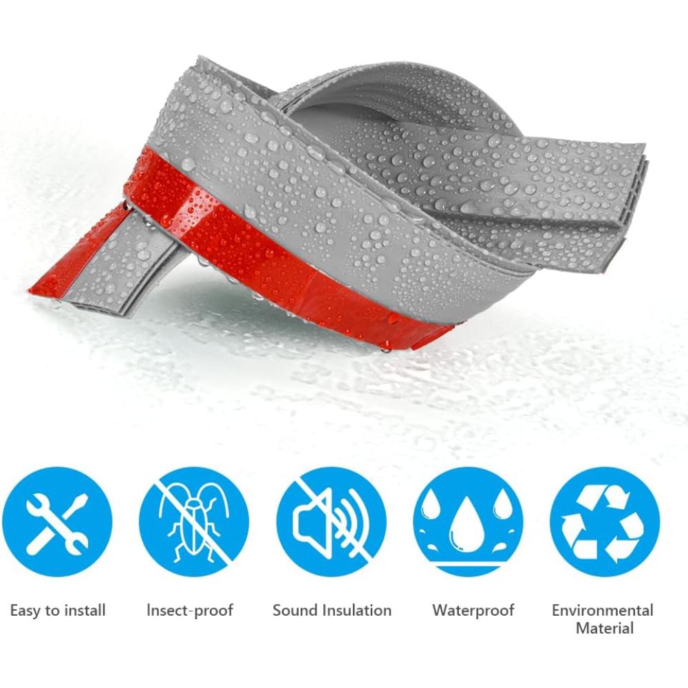 Premium Door Draft Stopper for Bottom of Door,Under Door Noise and Light and Bug Blocker, Under Door Sweep for Exterior & Interior Doors, Door Strip Ideal for Keeping Out Cold