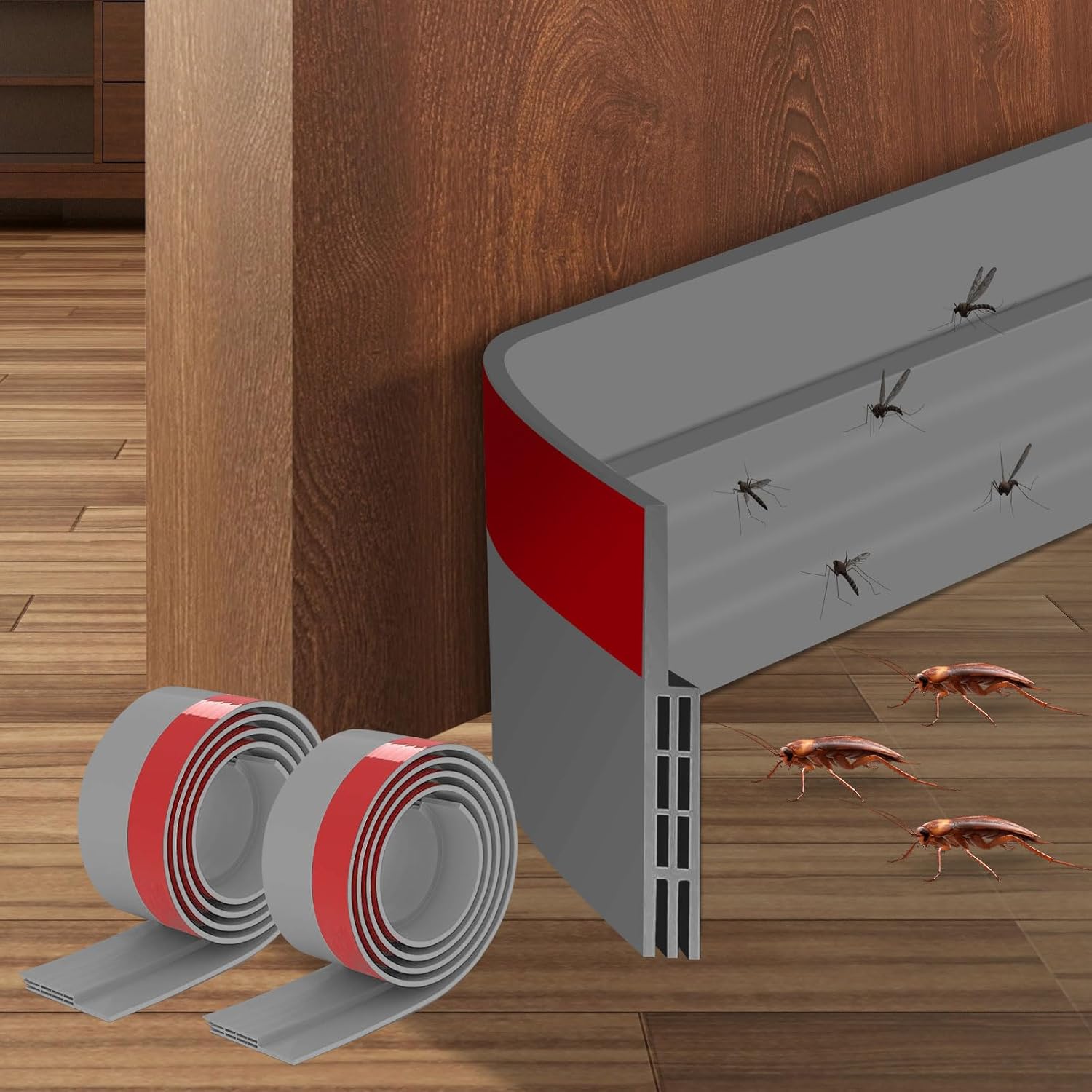 Premium Door Draft Stopper for Bottom of Door,Under Door Noise and Light and Bug Blocker, Under Door Sweep for Exterior & Interior Doors, Door Strip Ideal for Keeping Out Cold