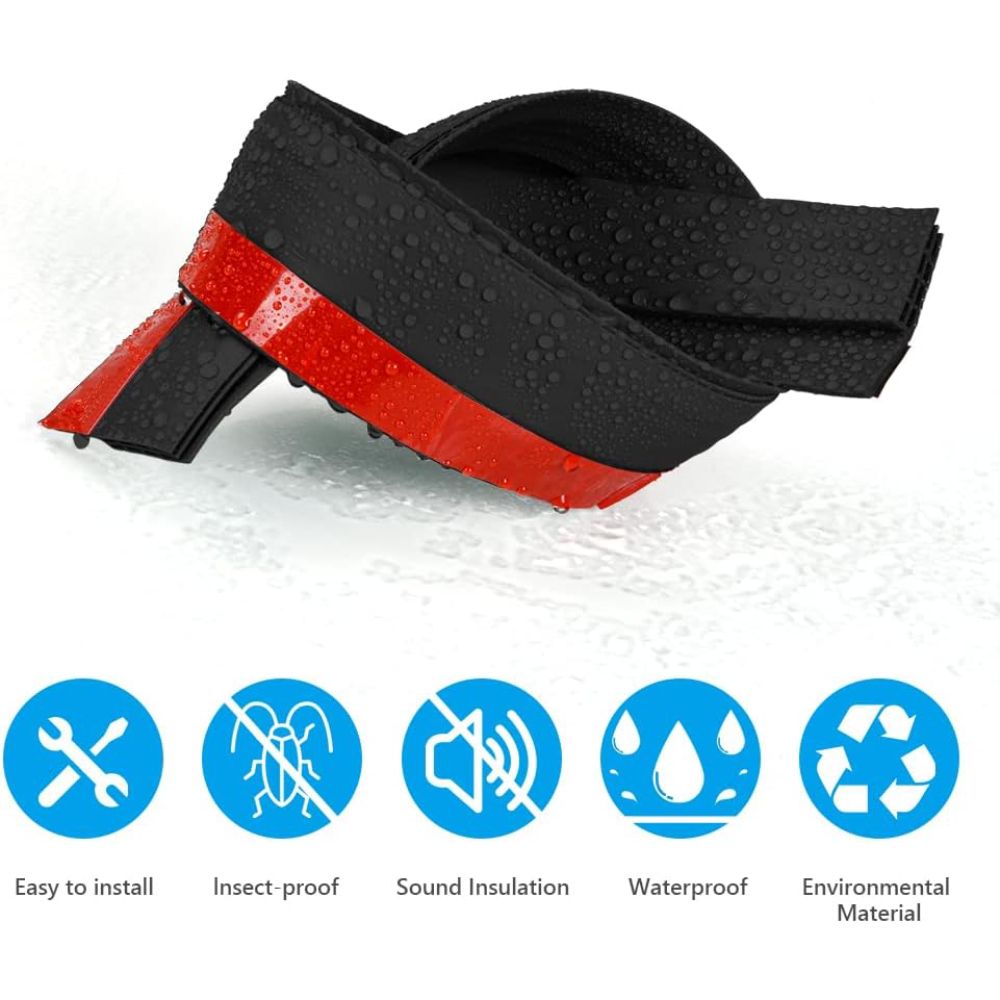 Premium Door Draft Stopper for Bottom of Door,Under Door Noise and Light and Bug Blocker, Under Door Sweep for Exterior & Interior Doors, Door Strip Ideal for Keeping Out Cold