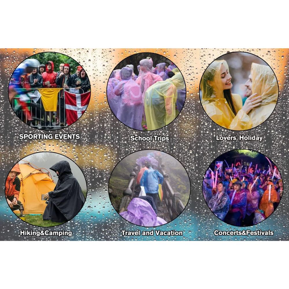 1-Piece Outdoor Sports Adult Raincoat, Windproof Waterproof EVA Thickened Full-Body Coverall Rain Poncho for Travel, Outdoor Cycling, Hiking, Portable Adult Men's Women's Raincoat