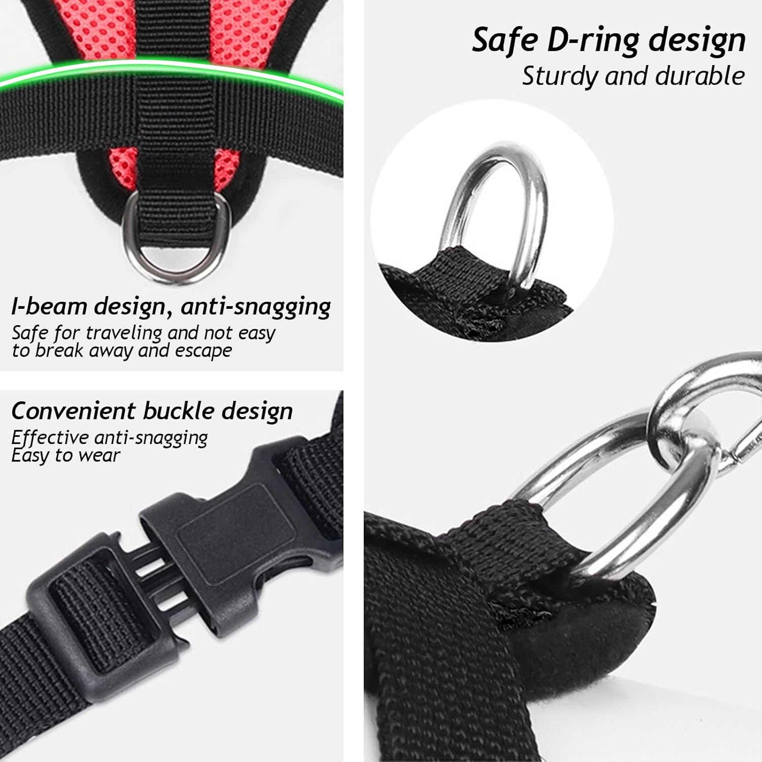 Cat Dog Harness Adjustable Vest Walking Lead Leash For Puppy Dogs Collar Mesh Harness For Small Medium Dog Cat Pet Accessories