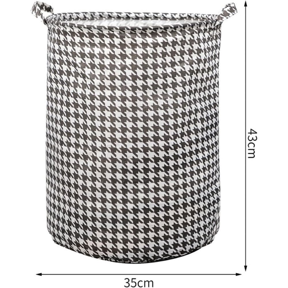 Dirty Laundry Basket Cotton Linen Foldable Round Waterproof Organizer Bucket Clothes Toys Large Capacity Home Storage Basket