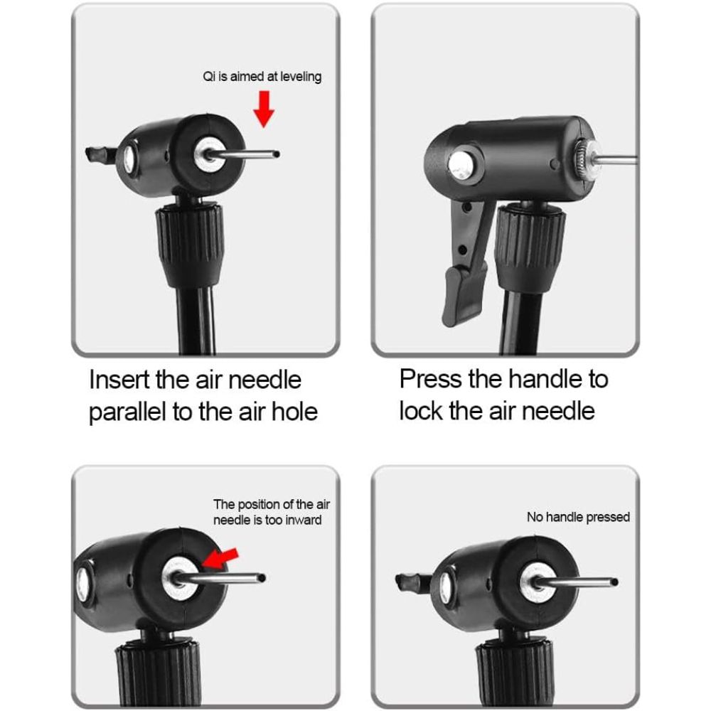 WEST BIKING Manual Portable Hand Pump - Heavy-Duty Bike & Motorcycle Tire Inflator, 80PSI High- Ball Pump Suitable for, Scooters, Ball Pumps - Compact (Ideal for Travel)