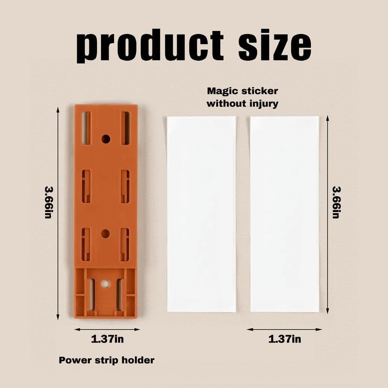 【Clearance Sale】Self Adhesive Wall-mounted Power Strip Holder/Punch Free Socket Panel Plug Fixer for Power Strip Holder Organizer