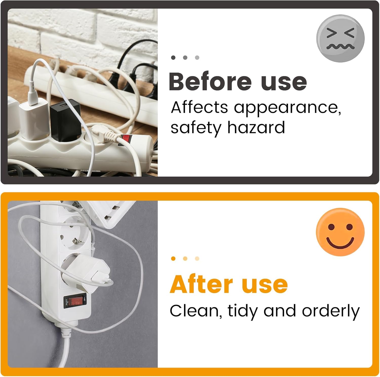【Clearance Sale】Self Adhesive Wall-mounted Power Strip Holder/Punch Free Socket Panel Plug Fixer for Power Strip Holder Organizer
