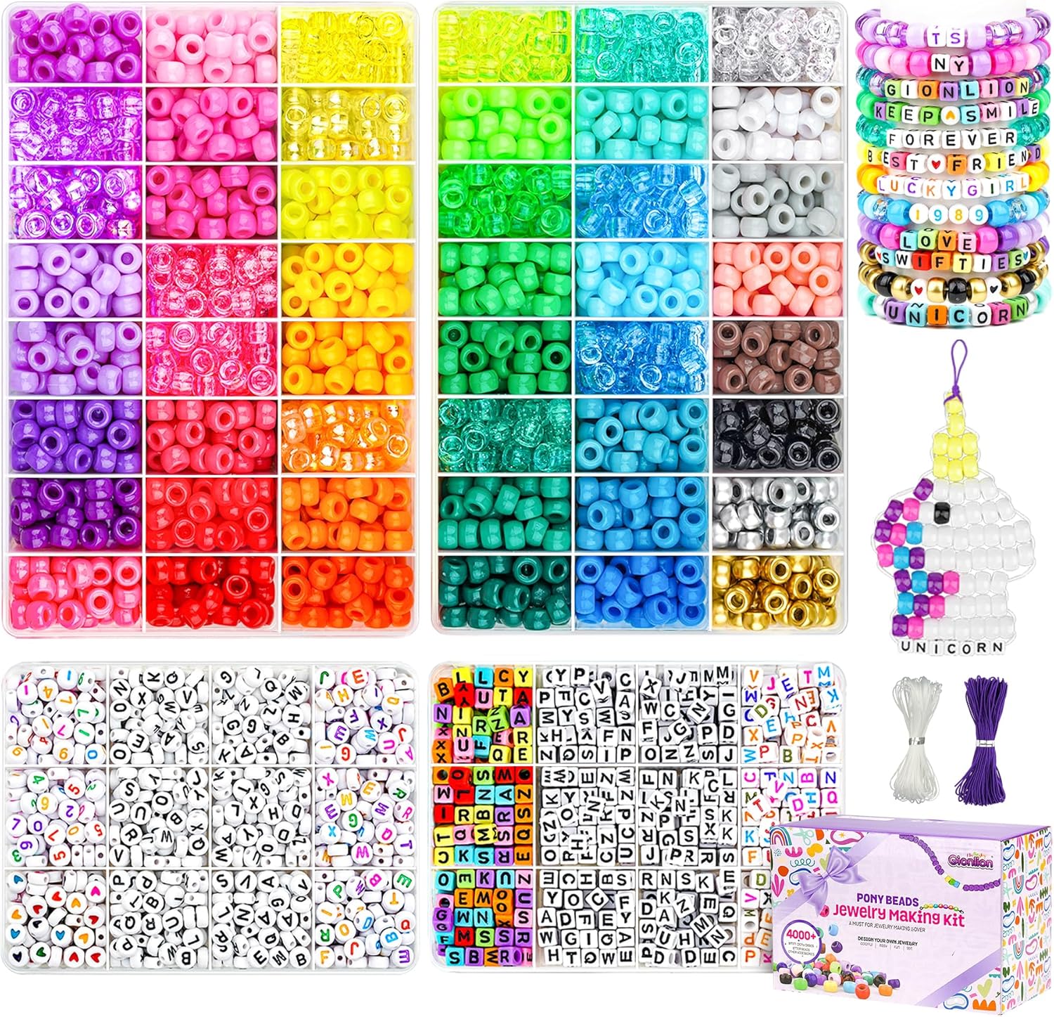 6000 Pcs Clay Beads Bracelet Making Kit Flat Preppy Beads for Friendship Jewelry Making Polymer Heishi Beads with Charms Gifts for Teen Girls Crafts for Girls Ages 8-12