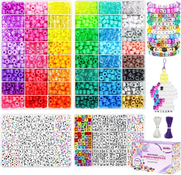 6000 Pcs Clay Beads Bracelet Making Kit Flat Preppy Beads for Friendship Jewelry Making Polymer Heishi Beads with Charms Gifts for Teen Girls Crafts for Girls Ages 8-12