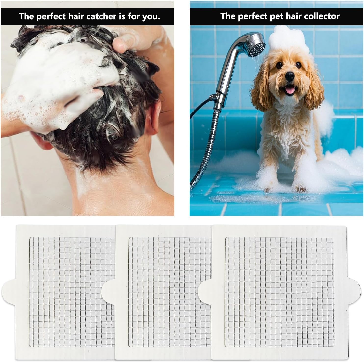 10Pack Shower Drain Cover,Bathroom Drain Sticker Disposable Hair Catcher Mesh Bathtub Strainer for Shower Bathtub and Bathroom Sink Drains to Prevent Clogged Drains