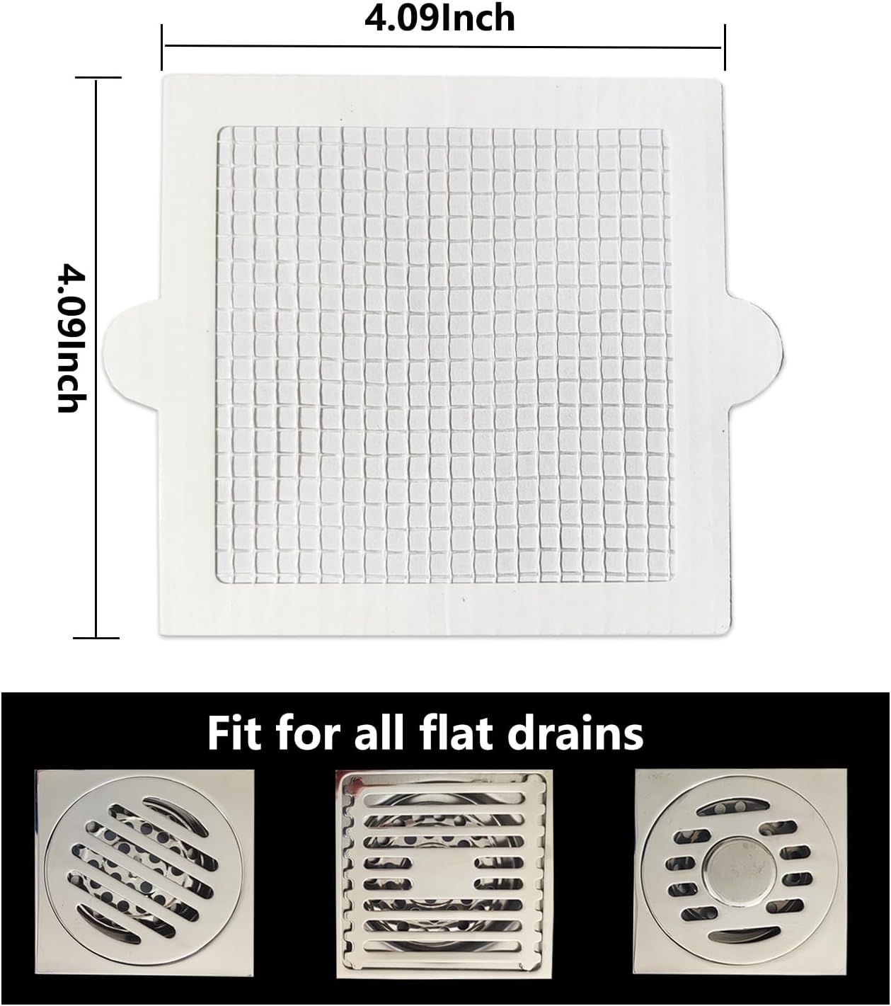 10Pack Shower Drain Cover,Bathroom Drain Sticker Disposable Hair Catcher Mesh Bathtub Strainer for Shower Bathtub and Bathroom Sink Drains to Prevent Clogged Drains