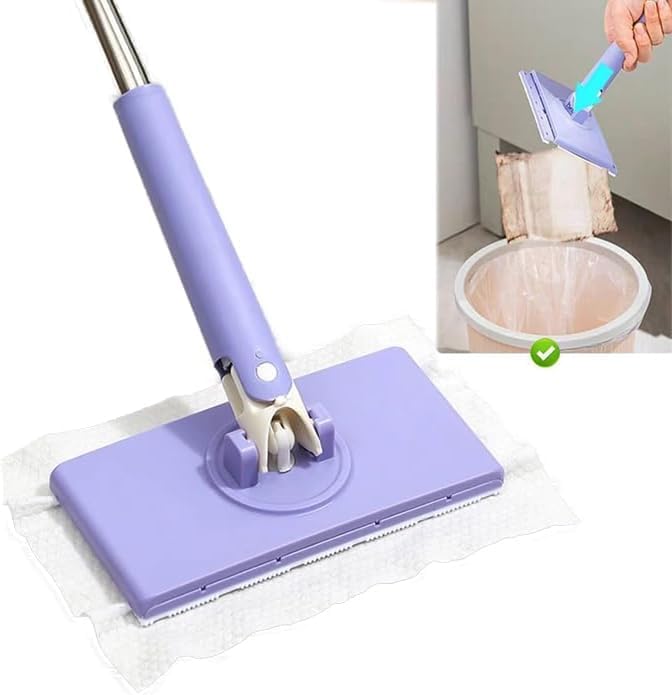 【Clearance Sale】 Automatic Cloth Clip mop, Bathroom mop, Household Cleaning Tablet, Small mop, Multifunctional face Towel mop, Dry and Wet Dual-Purpose(For Wipe Cloth to Search 1001580973)