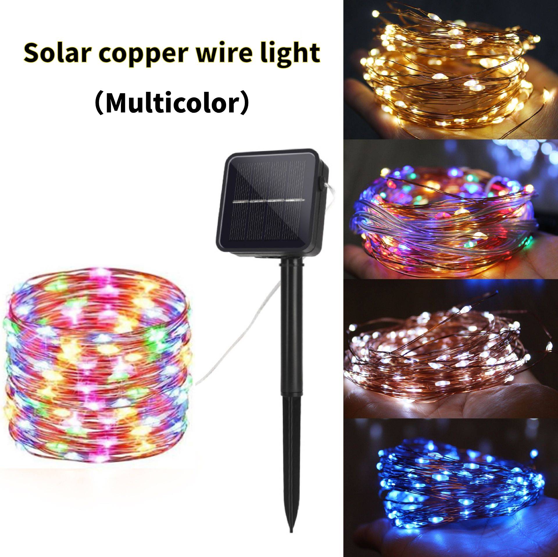 1 Pack Led Fairy Lights Solar energy Powered String Light s Waterproof Copper Wire 32 Feet 100 Led Firefly Starry Moon Lights for DIY Wedding Party Bedroom Patio Christmas (10m/32ft,Warm White)
