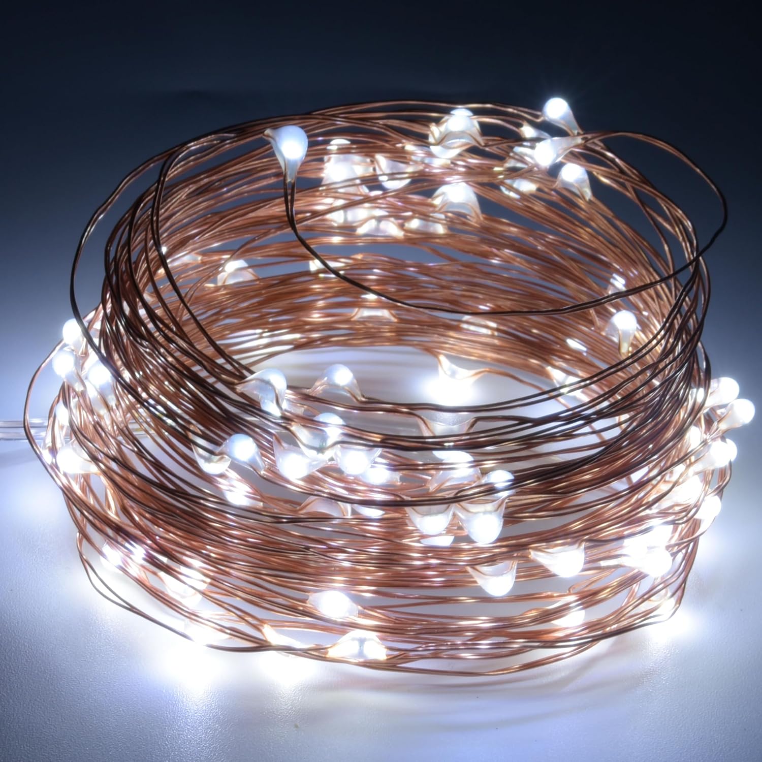 1 Pack Led Fairy Lights Solar energy Powered String Light s Waterproof Copper Wire 32 Feet 100 Led Firefly Starry Moon Lights for DIY Wedding Party Bedroom Patio Christmas (10m/32ft,Warm White)