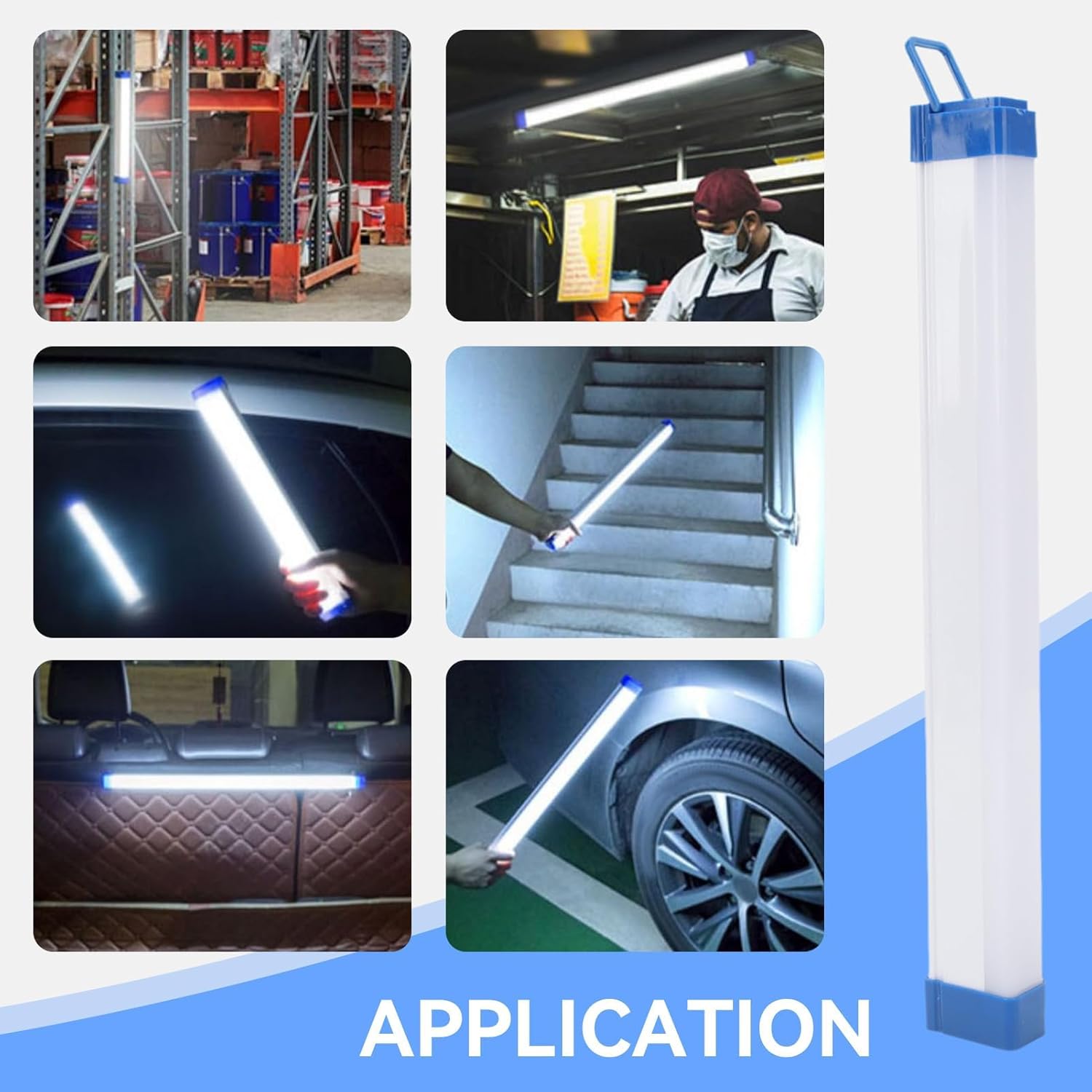 32cm LED Light Tube, Portable USB Rechargeable Emergency Light, Camping Magnetic Light, Magnetic Suspension Portable Light Bulb for Emergency,Night Market,Outdoor Lighting, emergency house light