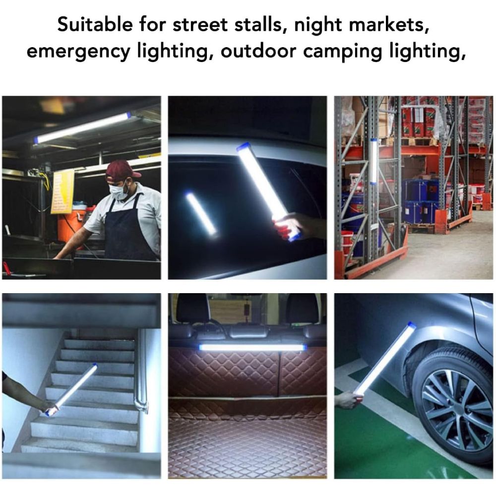 32cm LED Light Tube, Portable USB Rechargeable Emergency Light, Camping Magnetic Light, Magnetic Suspension Portable Light Bulb for Emergency,Night Market,Outdoor Lighting, emergency house light