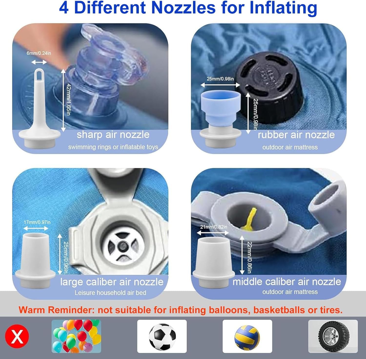 【Clearance Sale】Portable Cordless Air Mattress Pump to Inflate Deflate Pool Floats, Sleeping Pads, Swimming Ring, Vacuum Storage Bags(For Vacuum Bags to Search 1001578476 )