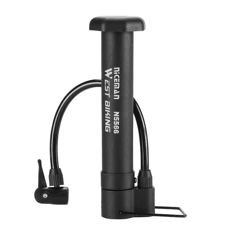 WEST BIKING Manual Portable Hand Pump - Heavy-Duty Bike & Motorcycle Tire Inflator, 80PSI High- Ball Pump Suitable for, Scooters, Ball Pumps - Compact (Ideal for Travel)