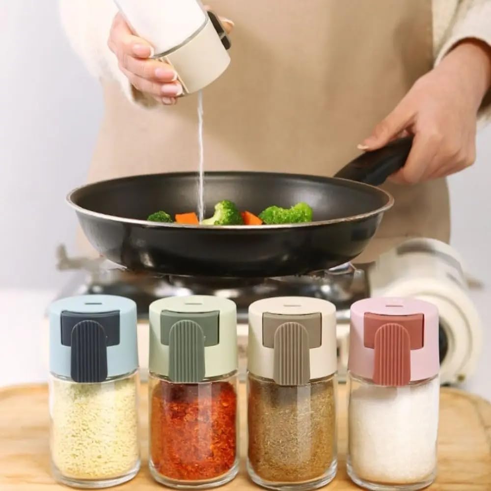 【Clearance Sale】Quantitative 100ml Control Salt Bottle Household Seasoning Bottle Tablet Type Tank Storage Tank Kitchen Supplies