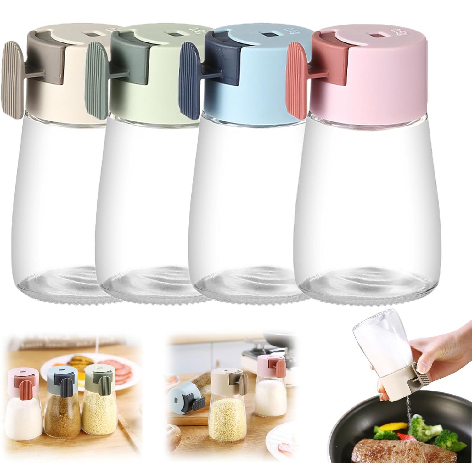 【Clearance Sale】Quantitative 100ml Control Salt Bottle Household Seasoning Bottle Tablet Type Tank Storage Tank Kitchen Supplies