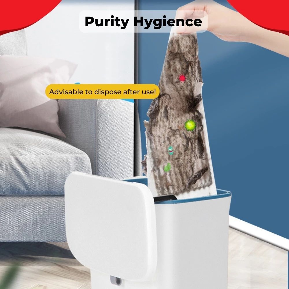 Mini Sweeper Mop No-Touch Dirty Cleaning Flat Dust Mop for Dry Wet Disposable Pads, Multi Surface Mop Floor Mopping and Sweeping Cleaning Head(For Mop to Search 1001580915,1001580994 )