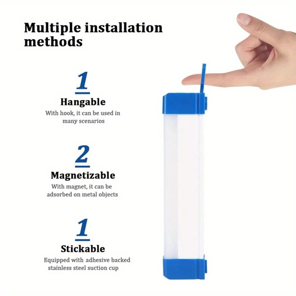 32cm LED Light Tube, Portable USB Rechargeable Emergency Light, Camping Magnetic Light, Magnetic Suspension Portable Light Bulb for Emergency,Night Market,Outdoor Lighting, emergency house light