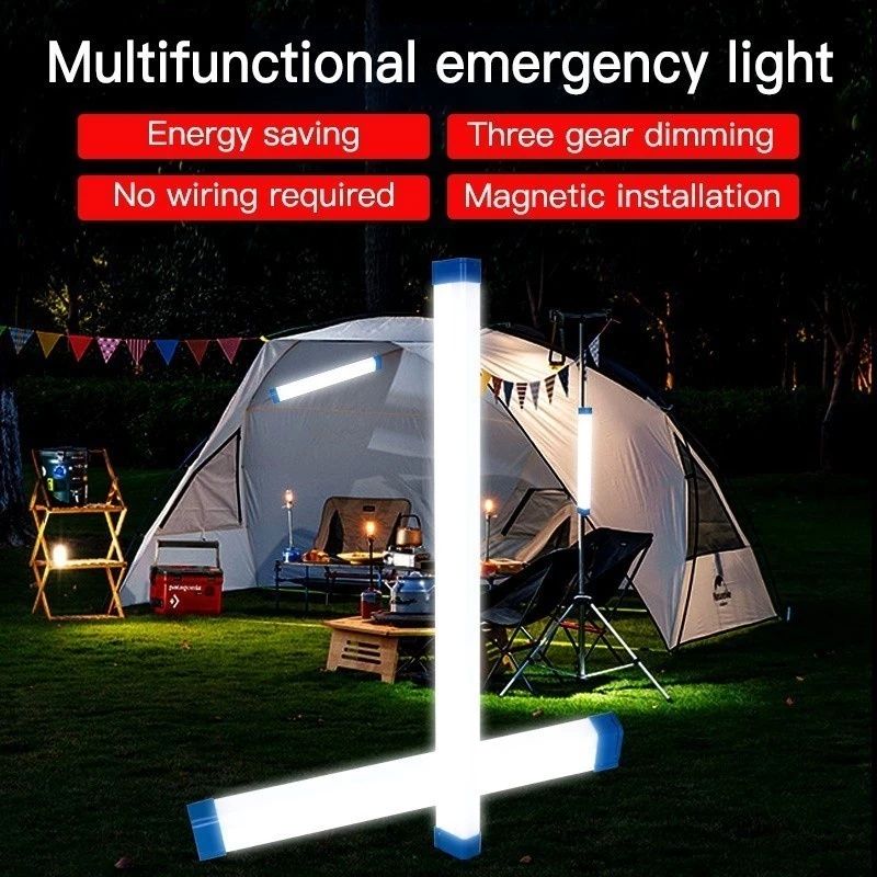 32cm LED Light Tube, Portable USB Rechargeable Emergency Light, Camping Magnetic Light, Magnetic Suspension Portable Light Bulb for Emergency,Night Market,Outdoor Lighting, emergency house light