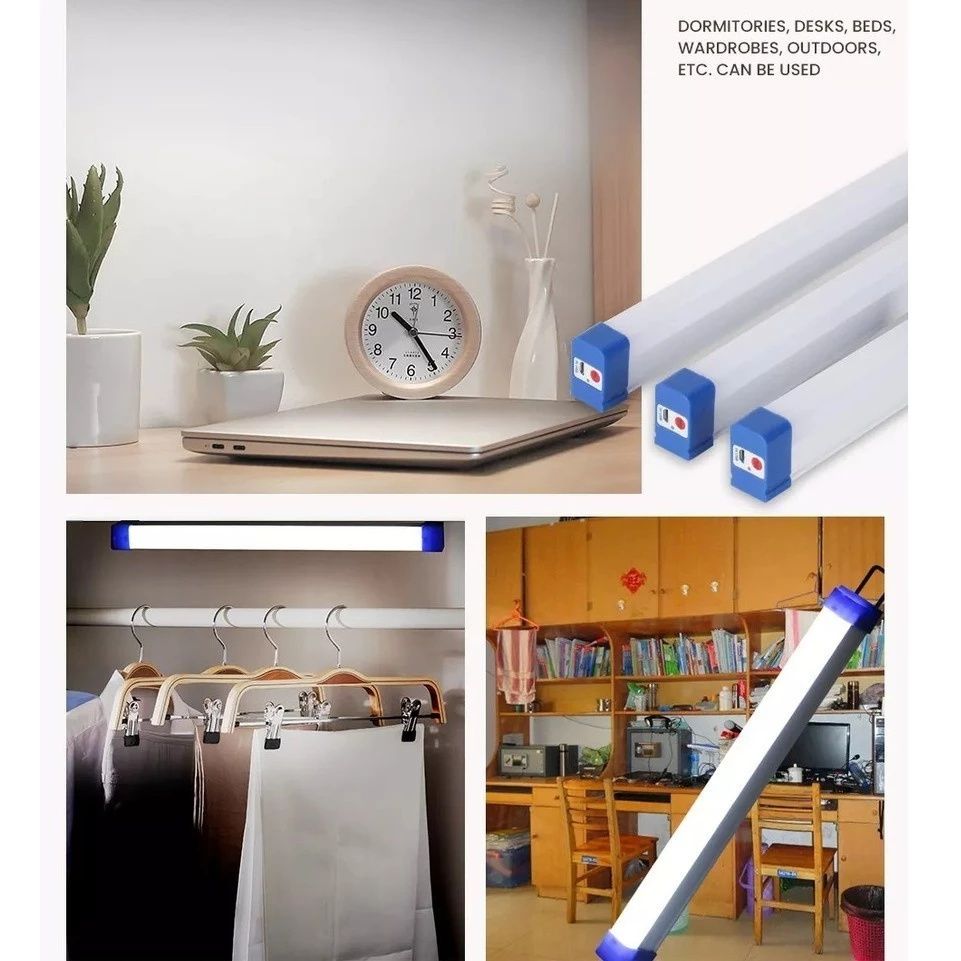 32cm LED Light Tube, Portable USB Rechargeable Emergency Light, Camping Magnetic Light, Magnetic Suspension Portable Light Bulb for Emergency,Night Market,Outdoor Lighting, emergency house light