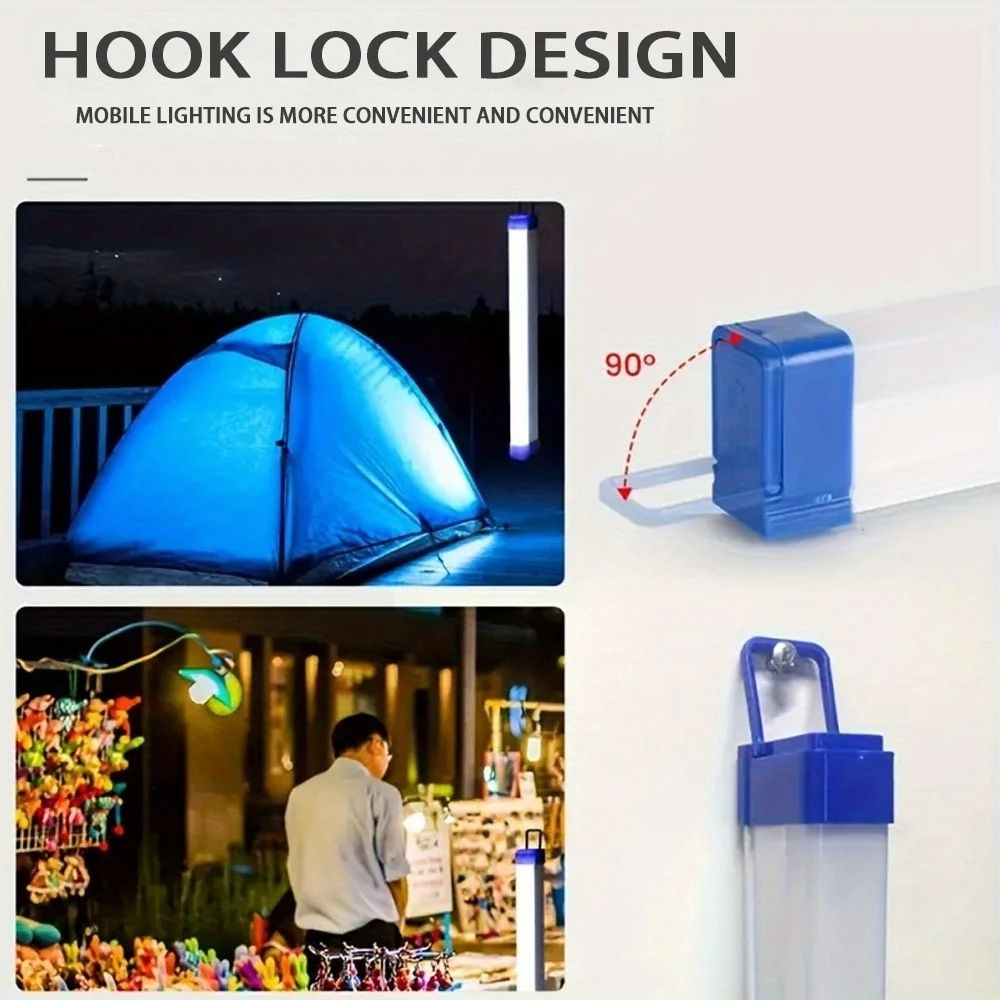 32cm LED Light Tube, Portable USB Rechargeable Emergency Light, Camping Magnetic Light, Magnetic Suspension Portable Light Bulb for Emergency,Night Market,Outdoor Lighting, emergency house light