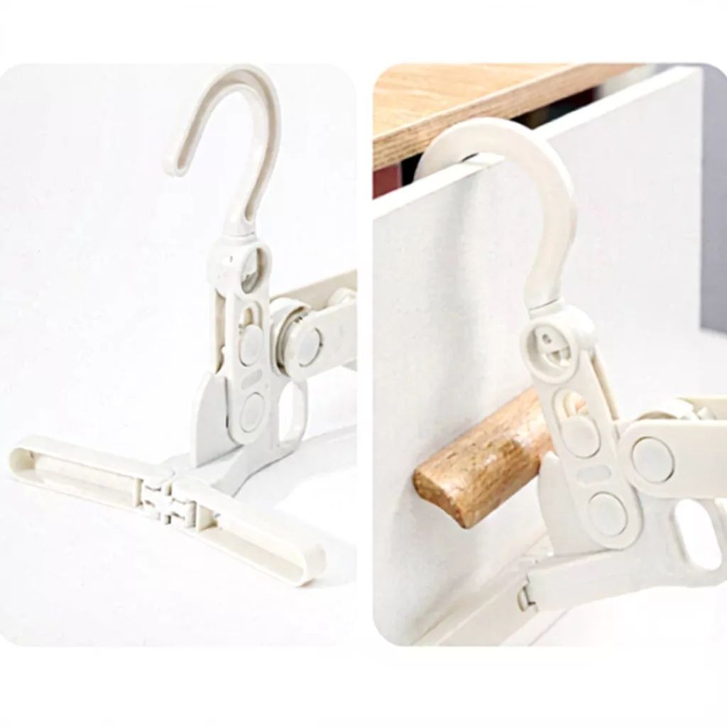 【Final Clearance】Foldable Clothes Hanger 5 Holes Folding Drying Rack Heavy-Duty Drying Rack 360 Degree Hook Portable Travel Hanger for Closet Organizer Cabinet Bathroom Drawer Hotel Dormitory