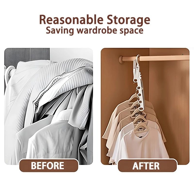 【Final Clearance】Foldable Clothes Hanger 5 Holes Folding Drying Rack Heavy-Duty Drying Rack 360 Degree Hook Portable Travel Hanger for Closet Organizer Cabinet Bathroom Drawer Hotel Dormitory