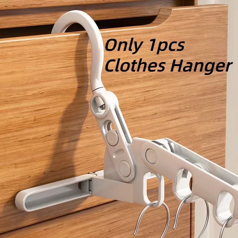 【Final Clearance】Foldable Clothes Hanger 5 Holes Folding Drying Rack Heavy-Duty Drying Rack 360 Degree Hook Portable Travel Hanger for Closet Organizer Cabinet Bathroom Drawer Hotel Dormitory