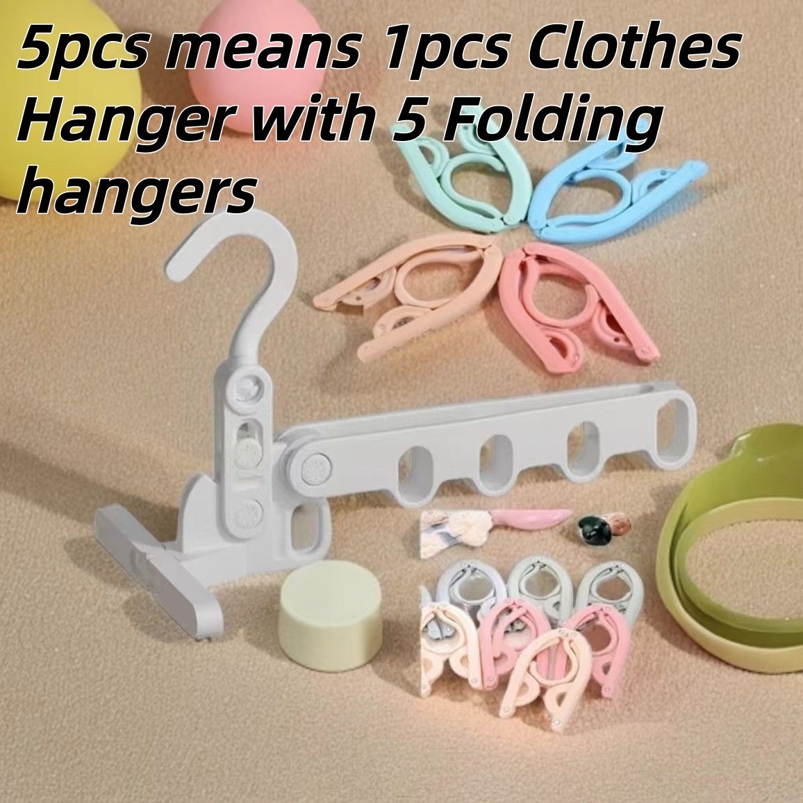 【Final Clearance】Foldable Clothes Hanger 5 Holes Folding Drying Rack Heavy-Duty Drying Rack 360 Degree Hook Portable Travel Hanger for Closet Organizer Cabinet Bathroom Drawer Hotel Dormitory