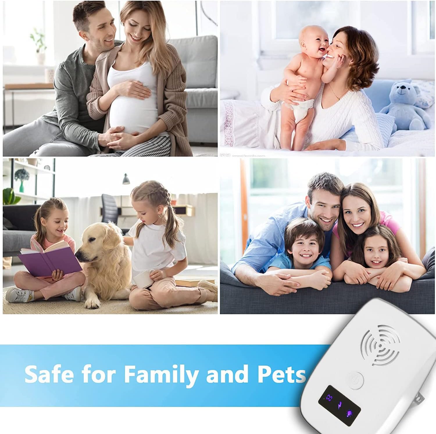 Ultrasonic Pest Repeller Plug in, 2025 Pest Control Ultrasonic Repellent, Electronic Repellant - Bug Repellent for Mosquito, Mice, Spider, Roach, Ant, Rat, Flea, Fly(1 Pack)