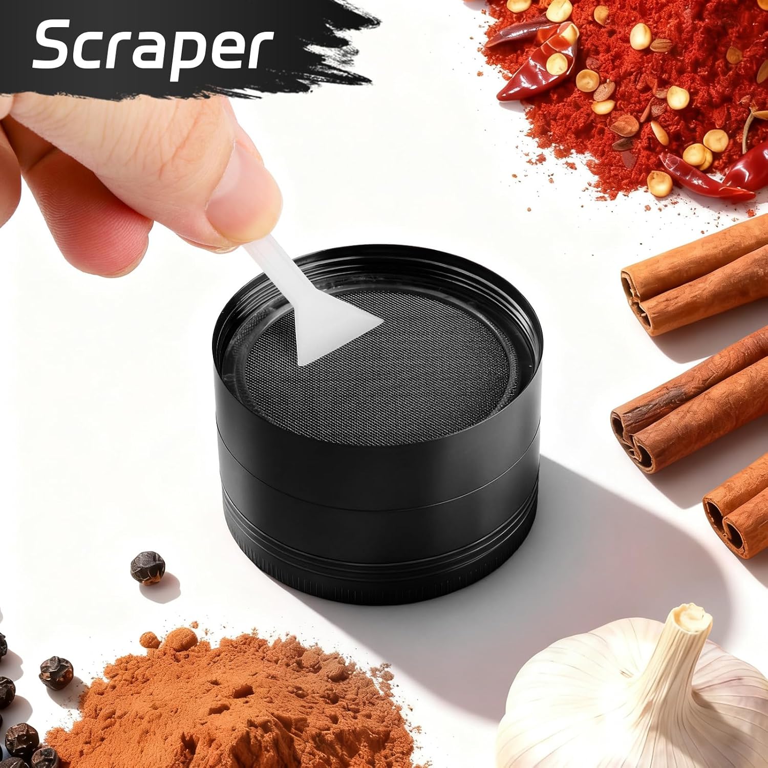【Clearance Sale】Manual Spice Crusher – Stainless Steel & Zinc Alloy – Hand-Crank Mill for Peppercorns, Cloves, Cumin, and Whole Kitchen Spices