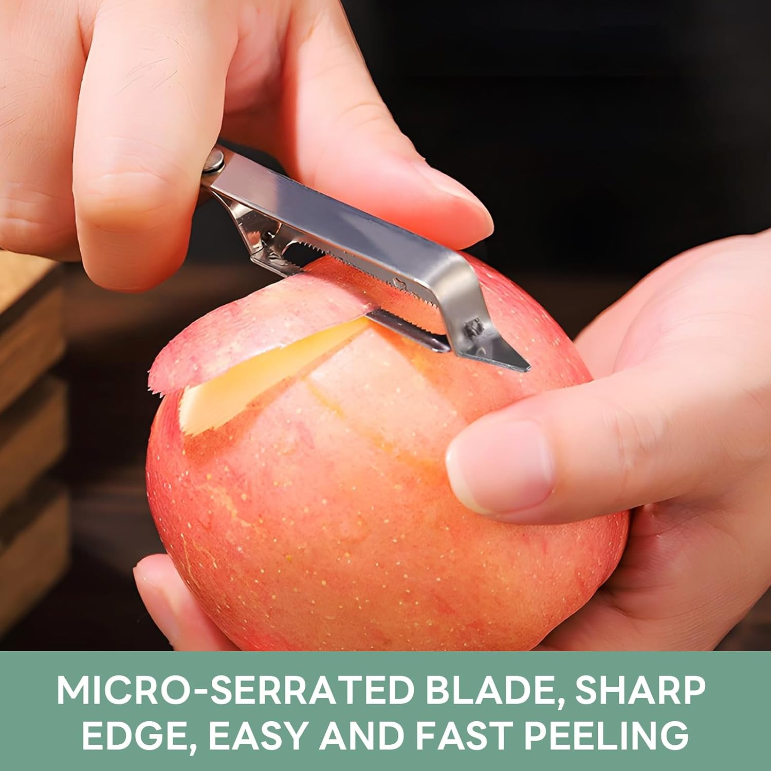 3Pcs Julienne Peeler Set, Stainless Steel Vegetable Peeler Julienne Slicer, Kitchen Vegetable Peeling Tool for Veggie Fruit Carrot