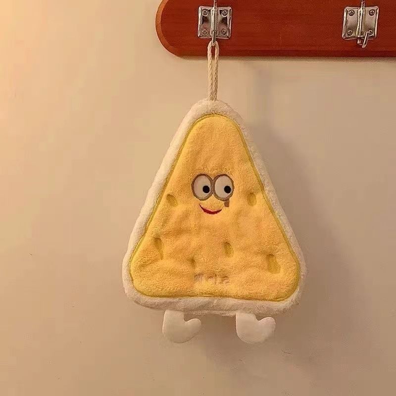【Clearance Sale】Cute Baking Hand Towels, Bathroom Towels with Hanging Loop, Children Hand Towel Dessert, Microfiber Coral Fleece Absorbent Hand Towel for Kitchen Bedroom