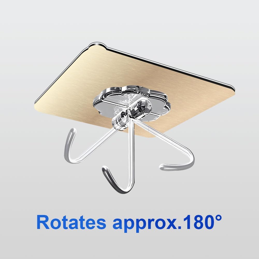 【Clearance Sale】50 Packs Adhesive Hooks, Heavy Duty 22lb(Max) Wall Hooks for Hanging Key Cup Hat Coat Holder, Transparent Waterproof Sticky Hooks Wall Hangers for Kitchen Bathroom