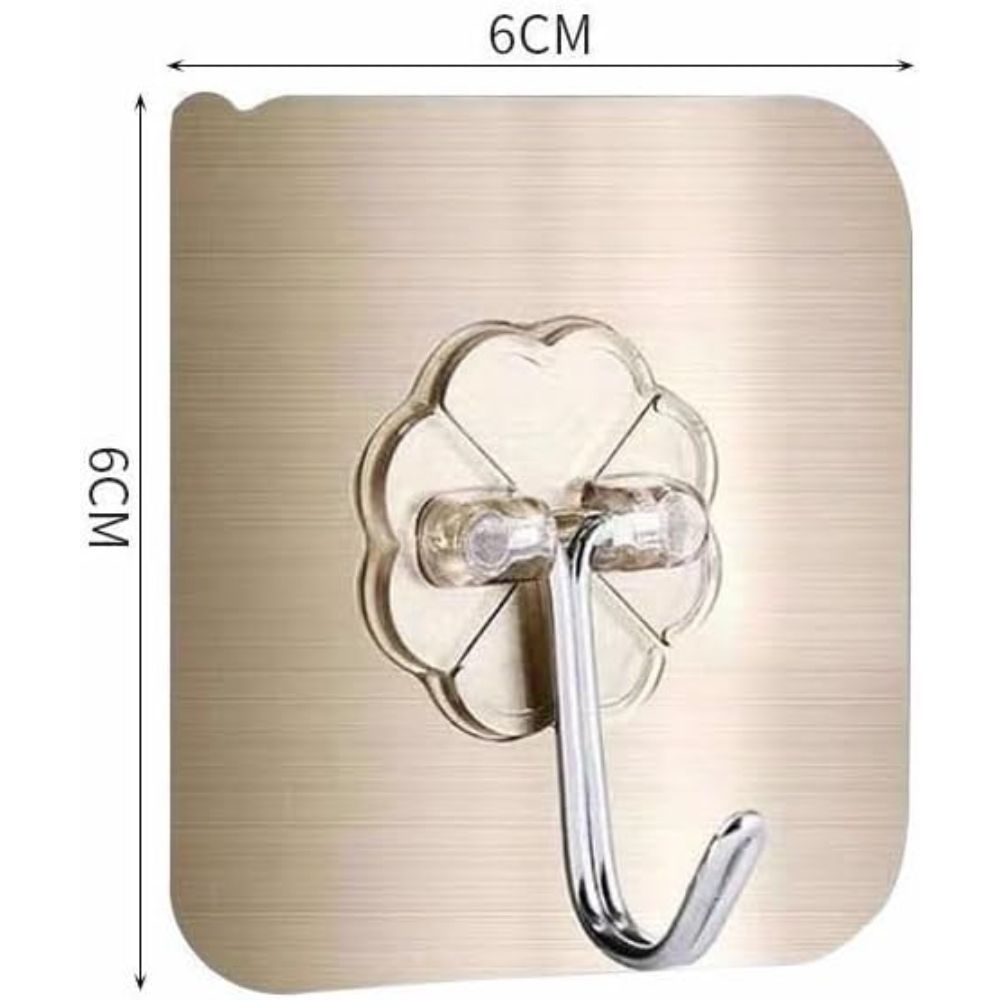 【Clearance Sale】50 Packs Adhesive Hooks, Heavy Duty 22lb(Max) Wall Hooks for Hanging Key Cup Hat Coat Holder, Transparent Waterproof Sticky Hooks Wall Hangers for Kitchen Bathroom