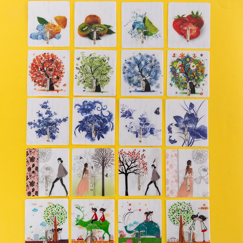 【Clearance Sale】50 Packs Adhesive Hooks, Heavy Duty 22lb(Max) Wall Hooks for Hanging Key Cup Hat Coat Holder, Transparent Waterproof Sticky Hooks Wall Hangers for Kitchen Bathroom