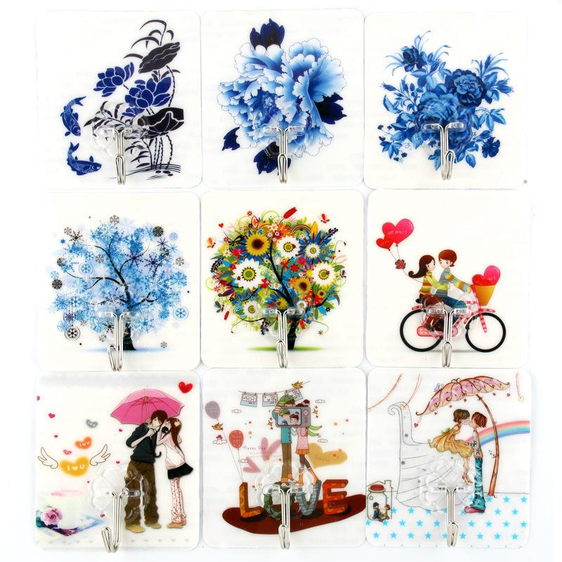 【Clearance Sale】50 Packs Adhesive Hooks, Heavy Duty 22lb(Max) Wall Hooks for Hanging Key Cup Hat Coat Holder, Transparent Waterproof Sticky Hooks Wall Hangers for Kitchen Bathroom