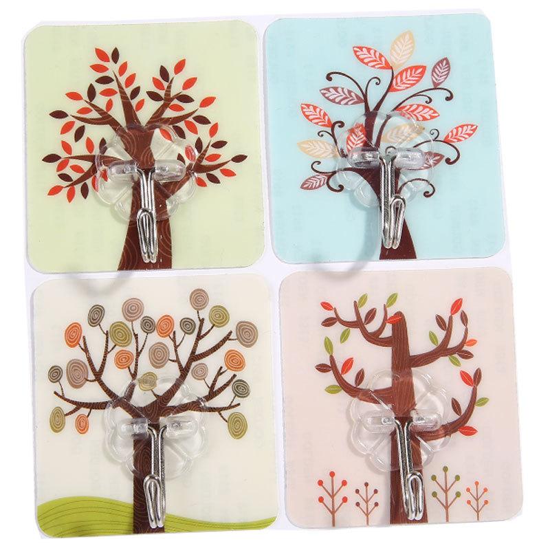 【Clearance Sale】50 Packs Adhesive Hooks, Heavy Duty 22lb(Max) Wall Hooks for Hanging Key Cup Hat Coat Holder, Transparent Waterproof Sticky Hooks Wall Hangers for Kitchen Bathroom