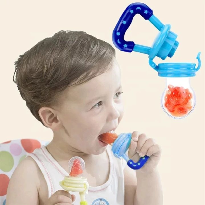 Food Feeder Baby Fruit Pacifier for Toddlers & Kids,Baby Fruit and Vegetable Star, Silicone Mesh Bag for Fruit Puree Feeding, Baby Chewing and Feeding Tableware